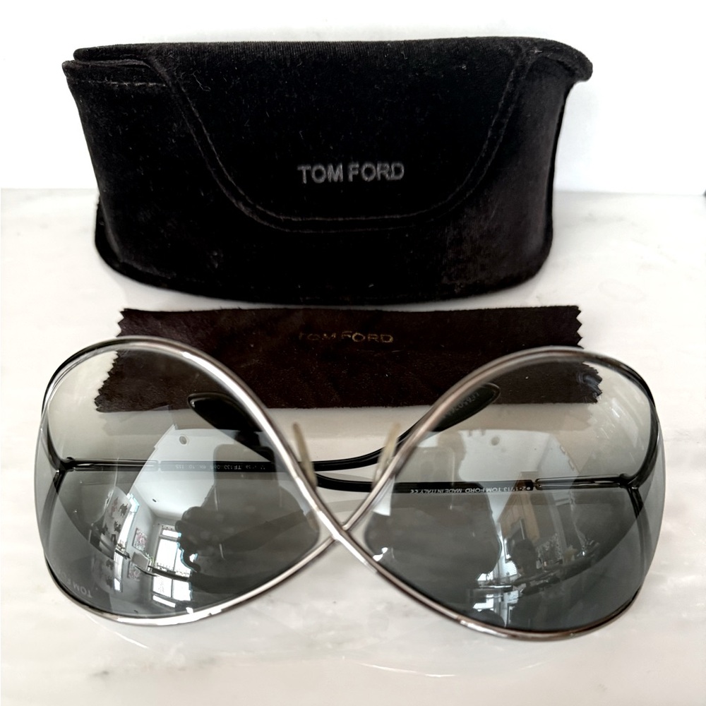 Tom Ford Authentic Miranda silver gradient sunglasses